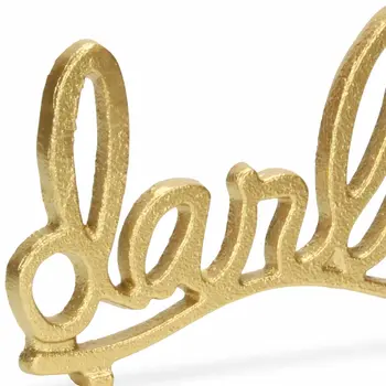 5" Gold Cast Iron Hand Painted Darling Tabletop Sculpture