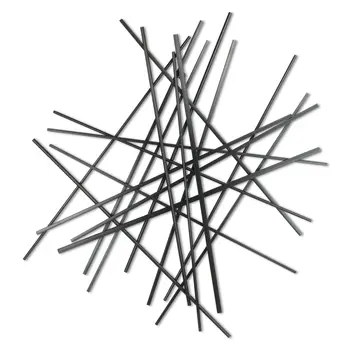 35" X 34" Black Metal Abstract Hanging Dimensional Sculpture