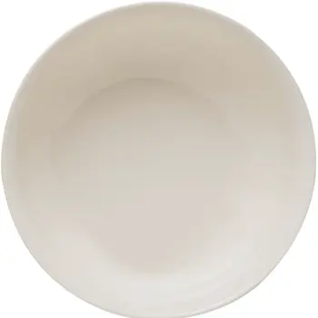 White Four Piece Round Scallop Stoneware Service For Four Bowl Set
