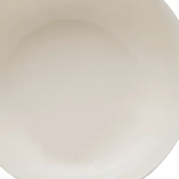 White Four Piece Round Scallop Stoneware Service For Four Bowl Set