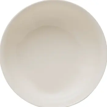 White Four Piece Round Scallop Stoneware Service For Four Bowl Set