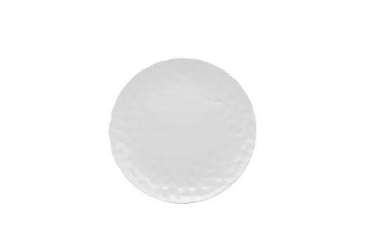 White Six Piece Round Pebbled Porcelain Service For Six Salad Plate Set