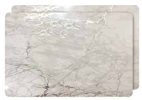 12" X 18" Silver And Gray Abstract Placemats