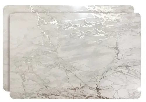 12" X 18" Silver And Gray Abstract Placemats