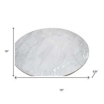 15" X 15" Silver And Gray Abstract Round Placemats