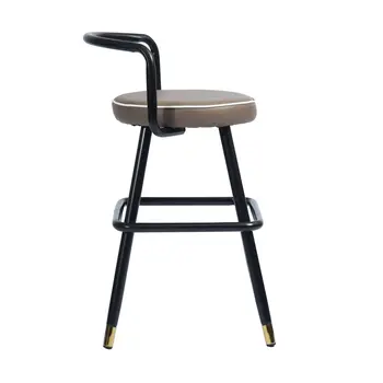 Set of Two 24" Black Steel Low Back Counter Height Bar Chairs