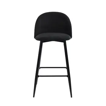 Set of Two 26" Blue And Black Steel Low Back Counter Height Bar Chairs