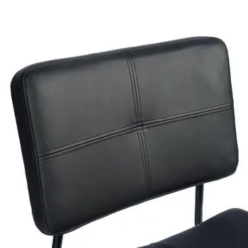 Set Of Two 36" Black Faux Leather Low Back Counter Height Bar Chairs