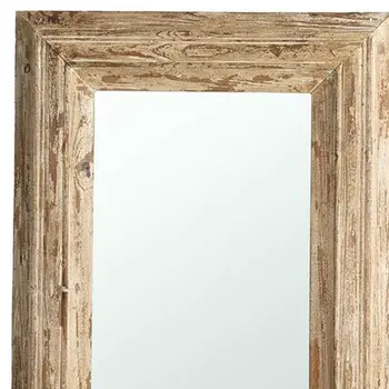 39" Natural Distressed Wood Framed Accent Mirror