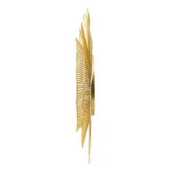 27" Gold Floral Sunburst Iron Framed Accent Mirror
