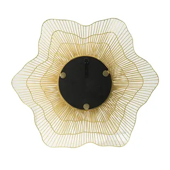 27" Gold Floral Sunburst Iron Framed Accent Mirror