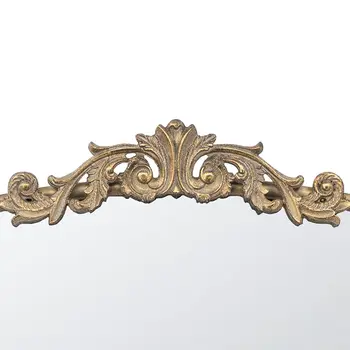 36" Gold Arch Iron Framed Accent Mirror