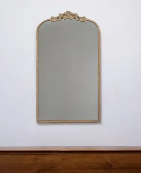 42" Gold Arch Iron Framed Accent Mirror