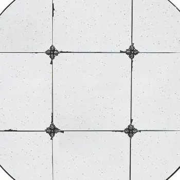 36" Black Round Iron Framed Antiqued Glass Accent Mirror