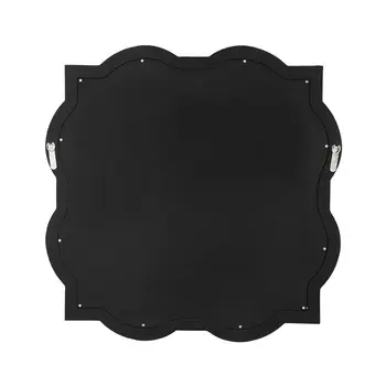 32" Clear Scalloped Glass Framed Accent Mirror