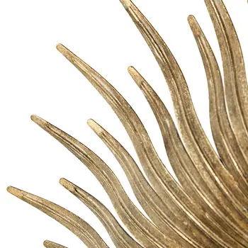 28" Gold Sunburst Iron Framed Accent Mirror