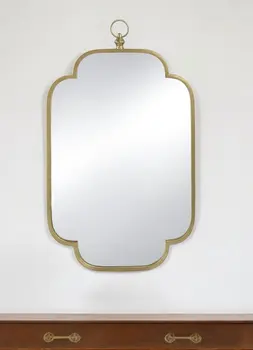 36" Gold Novelty Iron Framed Accent Mirror