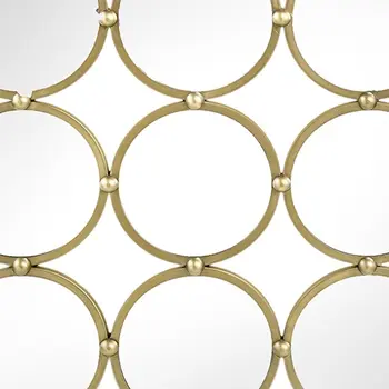 27" Gold Square Iron Framed Accent Mirror