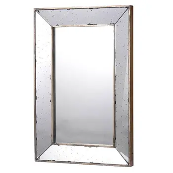 20" Silver Framed Antiqued Accent Mirror