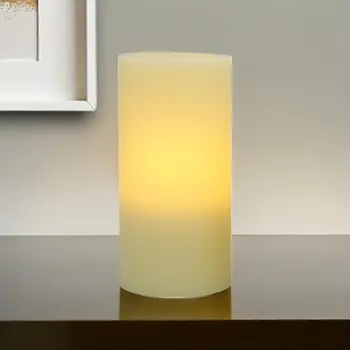8" Ivory Flameless Pillar Candle