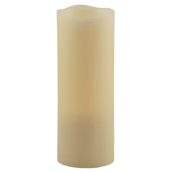 8" Ivory Flameless Pillar Candle