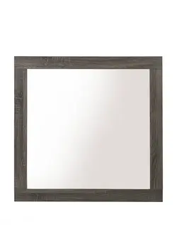35" Square Wood Framed Mounted Dresser Mirror