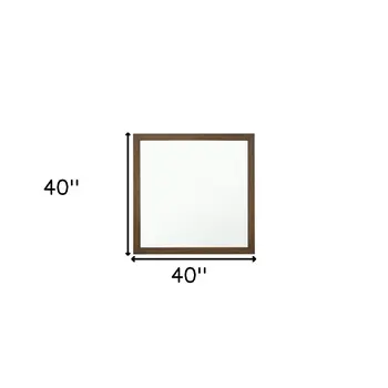 40" Square Wood Framed Accent Mirror