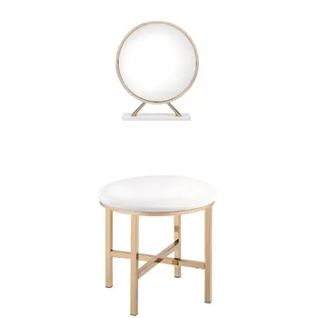16" Round Metal Framed Freestanding Mirror