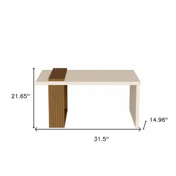 32" Off White Coffee Table
