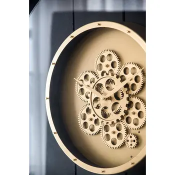 24" Circle Gold Acrylic Analog Wall Clock