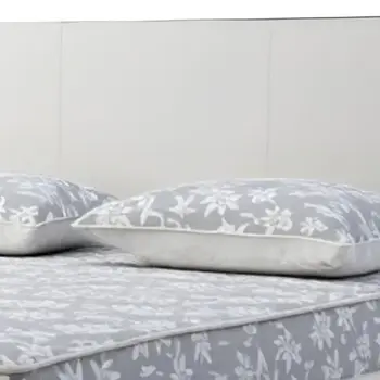 King White Upholstered Faux Leather Bed With USB
