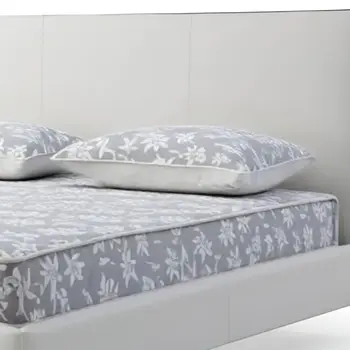 King White Upholstered Faux Leather Bed With USB