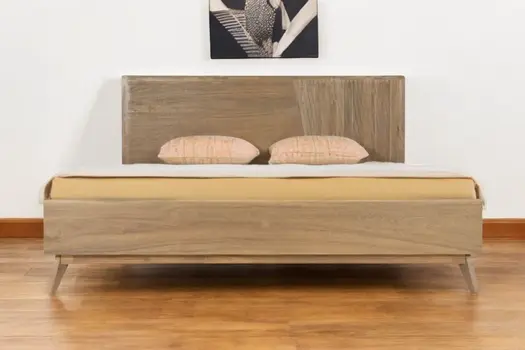 Natural Wood King Bed Frame