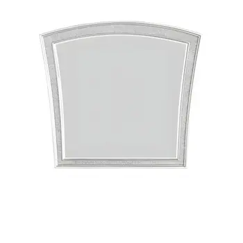 44" Platinum Abstract Wood Framed Mounted Dresser Mirror