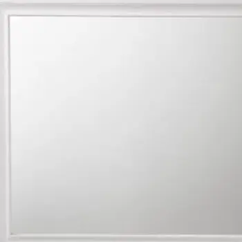 36" White Wood Framed Mounted Dresser Mirror