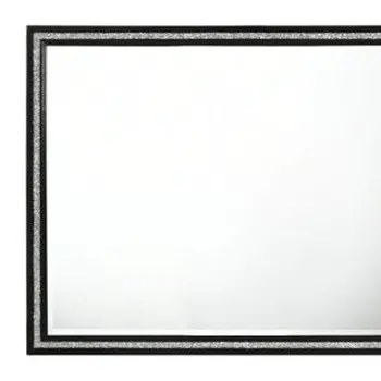 35" Black Wood Framed Mounted Dresser Mirror