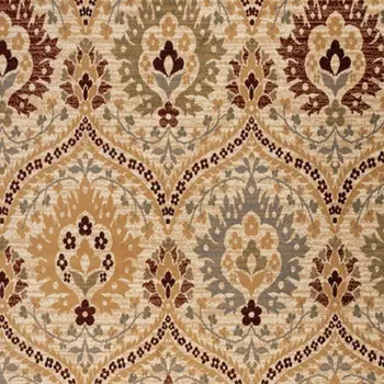 4' X 6' Camel Gray And Rust Floral Stain Resistant Area Rug