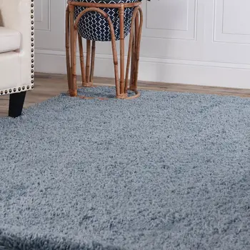 8' X 10' Blue Shag Area Rug