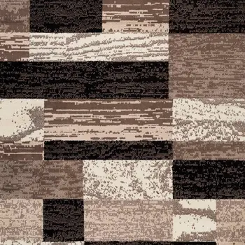 5' Chocolate Patchwork Square Rug