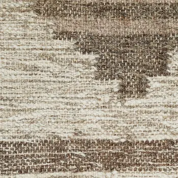 5' X 8' Gray Geometric Flatweave Handmade Area Rug With Fringe