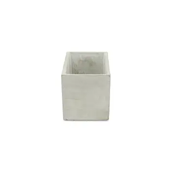 9" Light Gray Cement Indoor Outdoor Rectangular Pot Planter