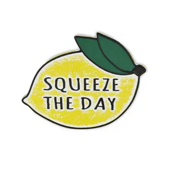 14" X 19" Yellow and White Lemon Squeeze The Day Metal Wall Decor