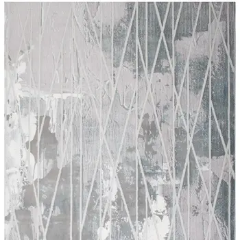 8' X 11' Blue Abstract Stain Resistant Area Rug