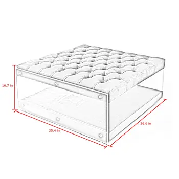 36" Light Gray Linen Storage