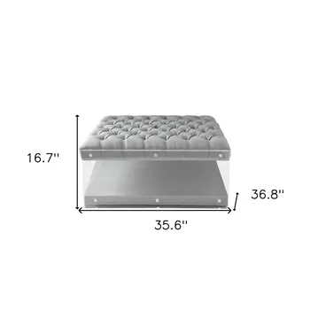 36" Light Gray Linen Storage