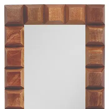 5" x 7" Brown Geometric Wood Tabletop Picture Frame