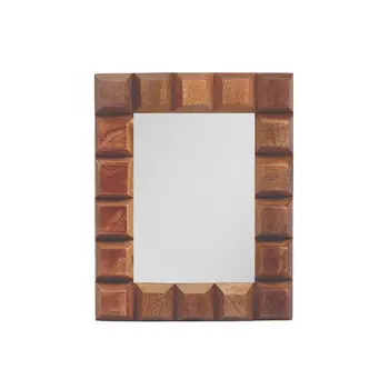 5" x 7" Brown Geometric Wood Tabletop Picture Frame
