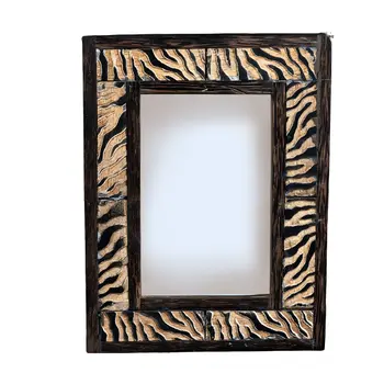 4" x 6" Brown Zebra Distressed Wood Tabletop Picture Frame