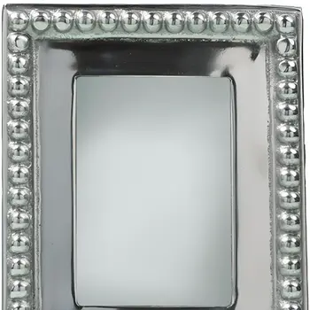 3" x 3" Silver Beaded Stainless Steel Tabletop Picture Frame