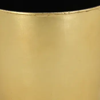 11" Gold Recycled Plastic Indoor Outdoor Round Pot Planter